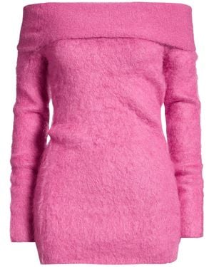 Semicouture Turtleneck Mohair Wool, Polyamide, Virgin Wool - Pink