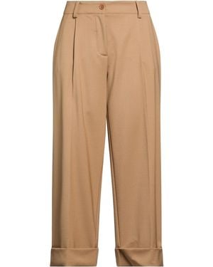 P.A.R.O.S.H. Camel Pants Virgin Wool, Elastane - Natural