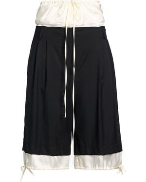 Erika Cavallini Semi Couture Shorts & Bermuda Shorts Virgin Wool, Viscose - Black