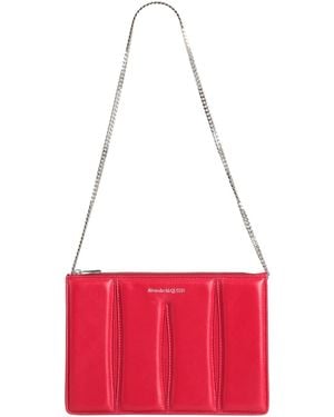 McQueen Shoulder Bag Leather - Red