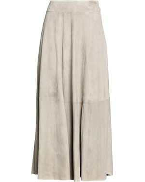 Giorgio Brato Midi Skirt Soft Leather - White