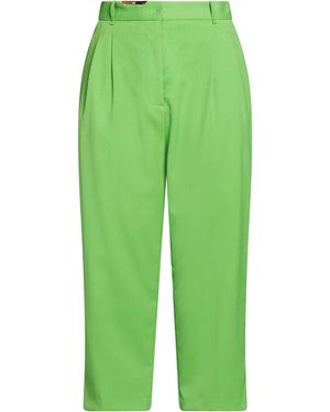Elisabetta Franchi Trousers Polyester, Virgin Wool - Green