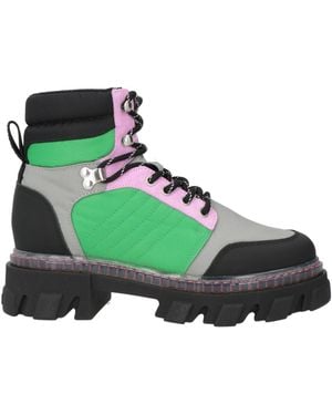 Ganni Ankle Boots Leather, Textile Fibres - Green