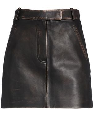 Tela Dark Mini Skirt Lambskin - Black