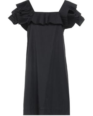 CROCHÈ Mini Dress Polyester, Cotton - Black