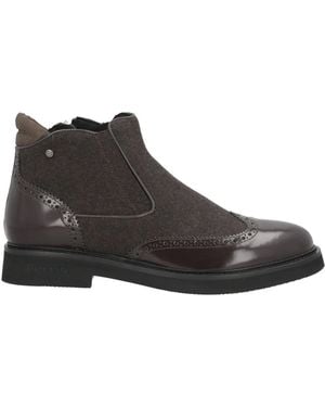 Pollini Ankle Boots Calfskin, Textile Fibres - Brown