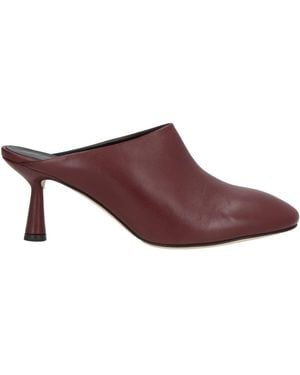 Aeyde Burgundy Mules & Clogs Leather - Purple