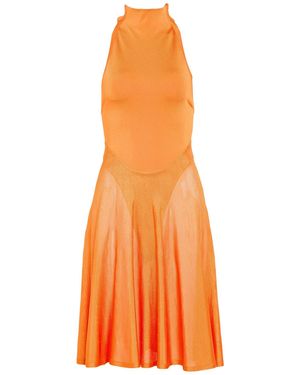 Alaïa Mini Dress Viscose, Polyamide, Polyurethane - Orange
