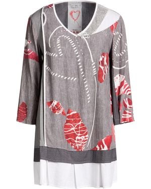ELISA CAVALETTI by DANIELA DALLAVALLE Top Viscose, Cotton, Elastane, Polyester, Nylon - Grey