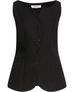 Skall Studio Tailored Vest Linen, Recycled Cotton, Organic Cotton - Black