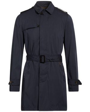 Moorer Overcoat & Trench Coat - Blue