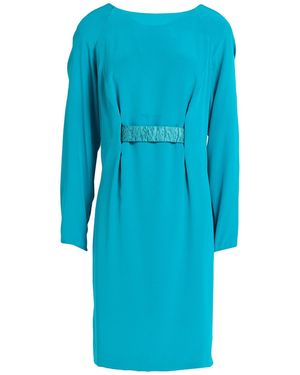 Versace Deep Mini Dress Polyester, Elastane - Blue