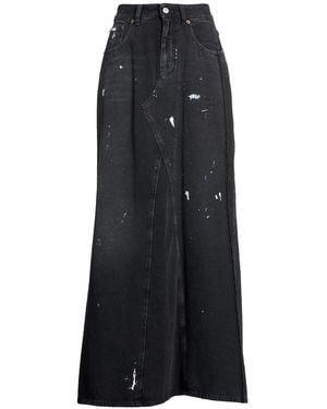 MM6 by Maison Margiela Denim Skirt Cotton - Black