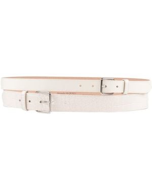 McQueen Belt Soft Leather - White