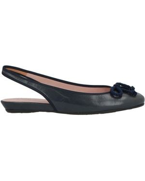 Pretty Ballerinas Slate Ballet Flats Cow Leather - Blue