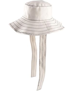 Marni Ivory Hat Cotton, Elastane - White