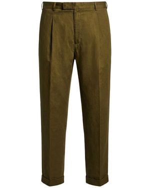 PT Torino Military Trousers Cotton, Linen - Green