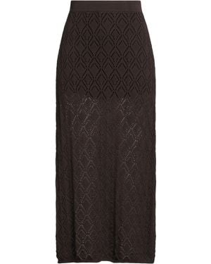 Bruno Manetti Midi Skirt Silk - Black