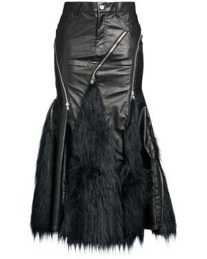 Junya Watanabe Midi Skirt Polyurethane Resin, Acrylic - Black