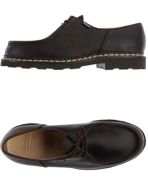Paraboot Dark Lace-Up Shoes Soft Leather - Black