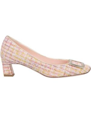 Roger Vivier Court Shoes Textile Fibres, Leather - Pink
