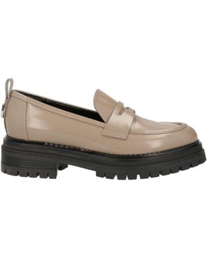 Sergio Rossi Taupe Loafers Leather - Gray