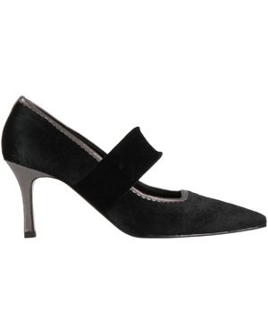 Rose's Roses Pumps Leather - Black