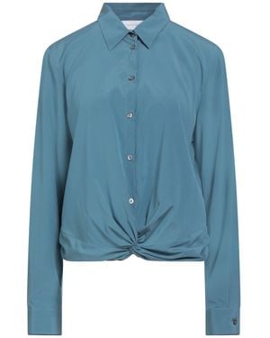 Robert Friedman Shirt Silk, Elastane - Blue