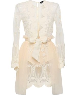 Elisabetta Franchi Mini-Kleid - Weiß