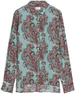 Robert Friedman Pastel Shirt Viscose, Silk - Blue