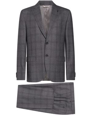 Paoloni Suit Virgin Wool, Elastane - Gray