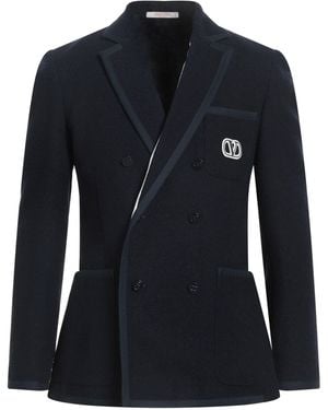 Valentino Garavani Midnight Blazer Wool, Polyamide, Silk, Polyester - Blue