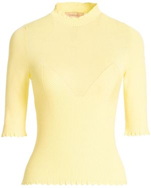 Twinset Turtleneck Viscose, Polyester - Yellow