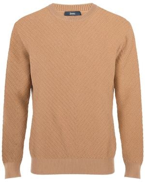 Herno Camel Sweater Wool - Brown