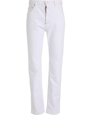 DSquared² Straight-Leg Logo Jeans - White