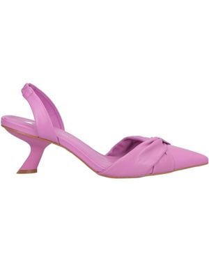 Carrano Mauve Court Shoes Leather - Pink