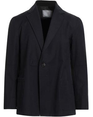 Societe Anonyme Midnight Blazer Cotton, Wool - Blue