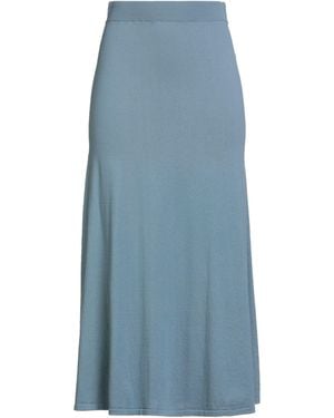 Fedeli Slate Maxi Skirt Cotton - Blue