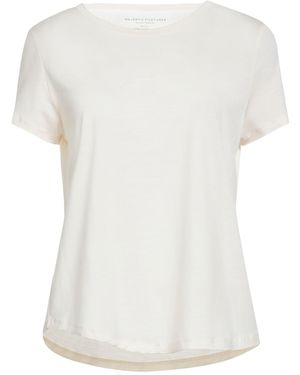 Majestic Filatures Cream T-Shirt Lyocell, Virgin Wool - White