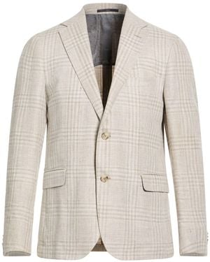 EDUARD DRESSLER Light Blazer Linen, Virgin Wool - Natural