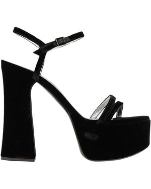 Philosophy Di Lorenzo Serafini Sandals Textile Fibres - Black