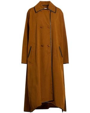 Tod's Overcoat & Trench Coat Cotton, Polyester, Polyamide, Polyurethane - Brown