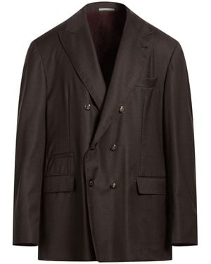 Brunello Cucinelli Dark Blazer Virgin Wool - Black