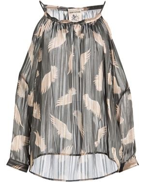 Semicouture Dark Top Polyester, Metal - Gray