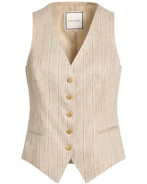 Tagliatore 0205 Tailored Vest Linen, Cotton, Polyamide, Elastane - White