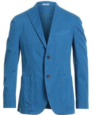 Boglioli Azure Blazer Cotton, Elastane - Blue