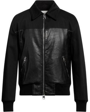 McQueen Jacket Lambskin, Calfskin, Cotton, Polyamide, Elastane - Black