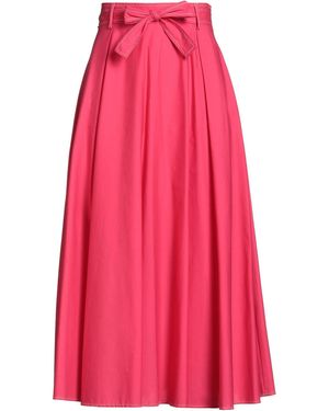 SFIZIO STUDIO Fuchsia Midi Skirt Cotton, Elastane - Pink