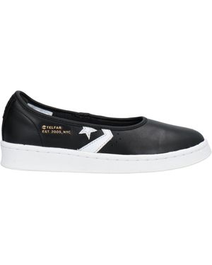 TELFAR X CONVERSE Leather Round-Toe Ballet Flats - Black