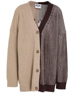 Moschino Cardigan Wool, Viscose, Polyamide, Cashmere - Brown